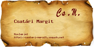 Csatári Margit névjegykártya